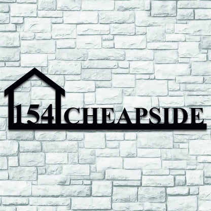 Metal Address Sign, Vertical House Number Metal Sign Address Sign Metal Wall Art Address Plaque Metal House Number Custom Sign
