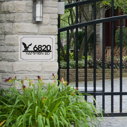 Metal Address Sign, Vertical Outdoor House Number Metal Sign, Digit Black Address Plaque Outdoor Sign Address Sign Sign Age