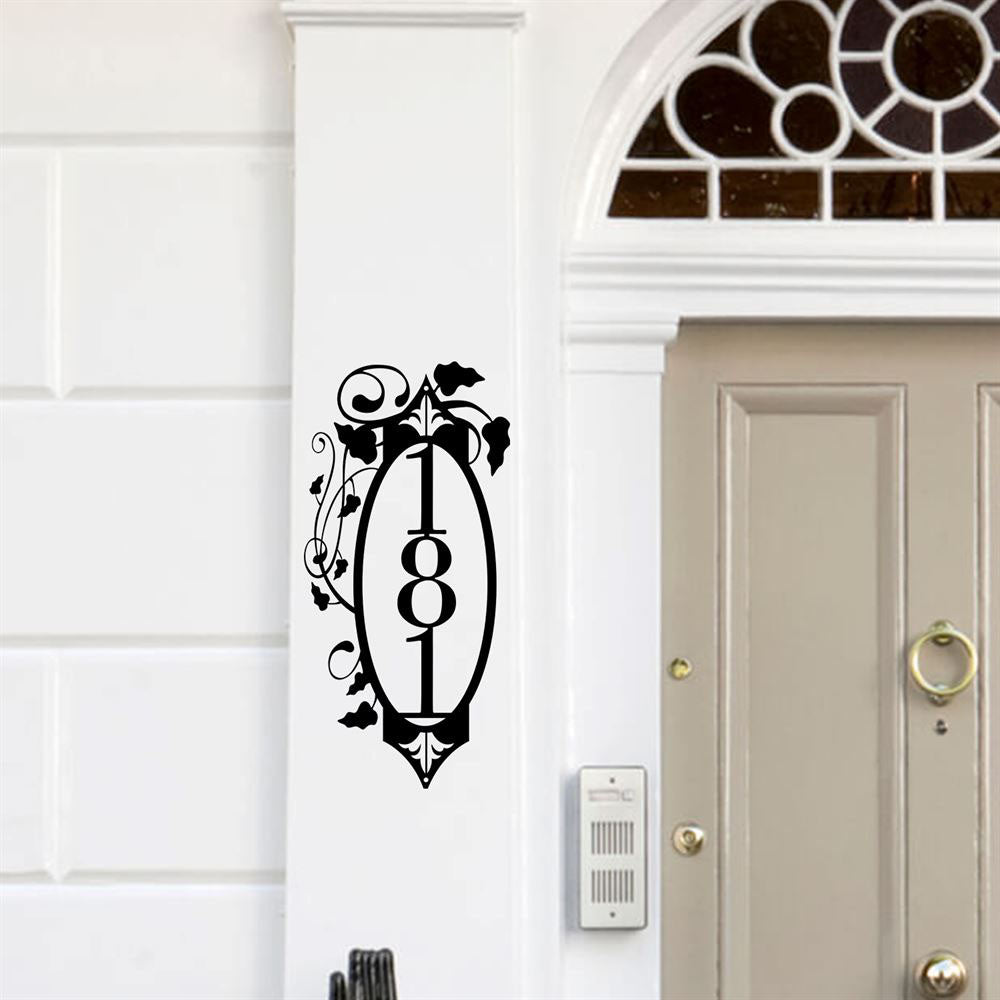 Metal Address Sign, Vertical Outdoor House Number Metal Sign House Numbers Address Sign Custom Sign Metal Wall Art Outdoor Sign Metal Wall