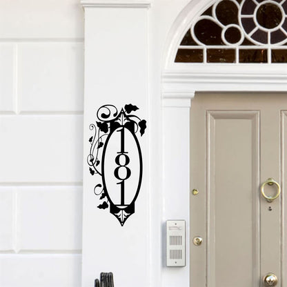 Metal Address Sign, Vertical Outdoor House Number Metal Sign House Numbers Address Sign Custom Sign Metal Wall Art Outdoor Sign Metal Wall