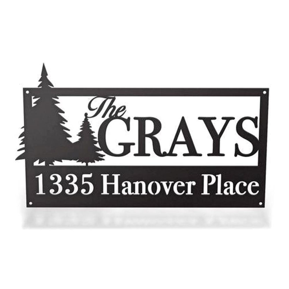 Metal Address Sign, Wilderness Address Sign Cut Metal Sign Metal Wall Art Metal House Sign