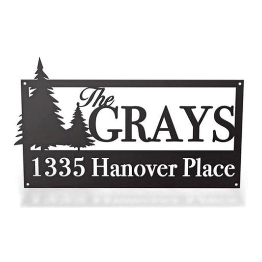 Metal Address Sign, Wilderness Address Sign Cut Metal Sign Metal Wall Art Metal House Sign