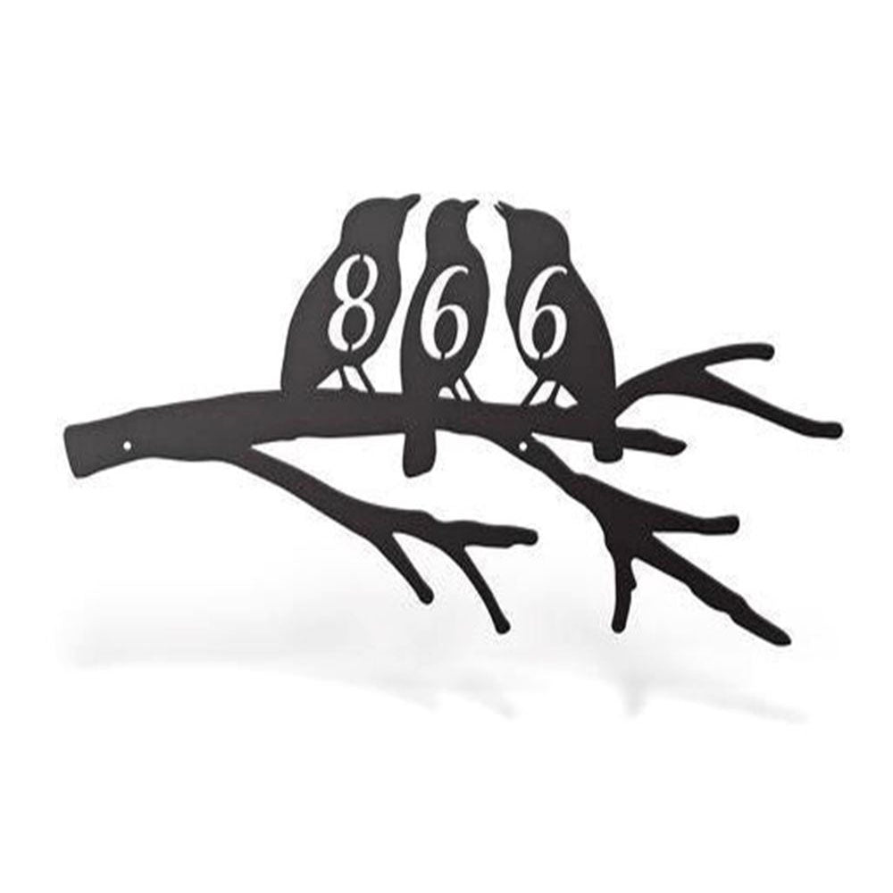 Metal Bird Address Sign, Cut Metal Sign, Metal House Sign, Wall Metal Sign, Home Decor Sign, Anniversary Gift, Wall Decoration Art