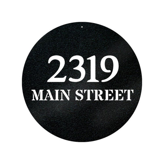 Metal Circle Address Metal Sign, Metal Sign Outdoor, Metal Sign House Numbers, Address Sign, Housewarming Gift, Wall Metal Sign