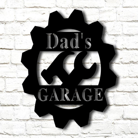 Metal Sign For Garage, Personalized Sign For Dad, Garage Signs For Dad From Son