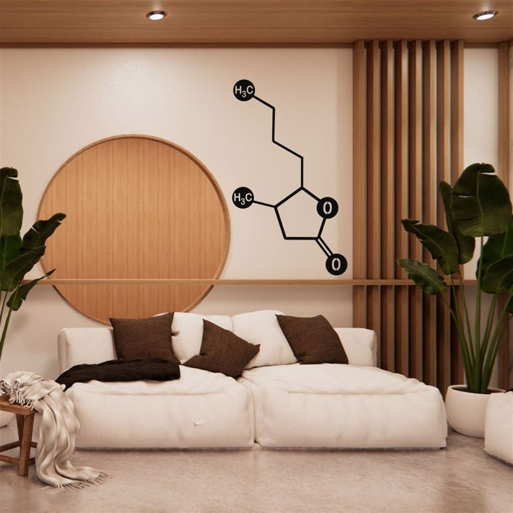 Metal Wall Decor, Whiskey Molecule Metal Wall Art, Science Art, Biology Chemistry Art, Bar Decoration