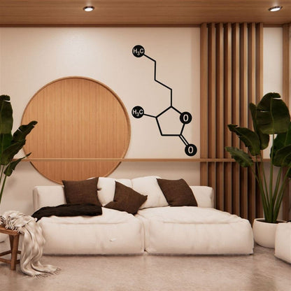 Metal Wall Decor, Whiskey Molecule Metal Wall Art, Science Art, Biology Chemistry Art, Bar Decoration
