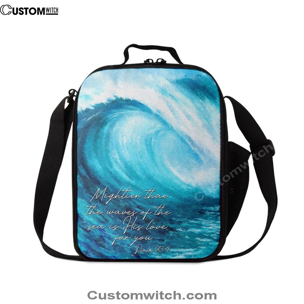 Mightier Than The Waves Of The Sea Lunch Bag, Bible Verse Lunch Bag For Men And Women