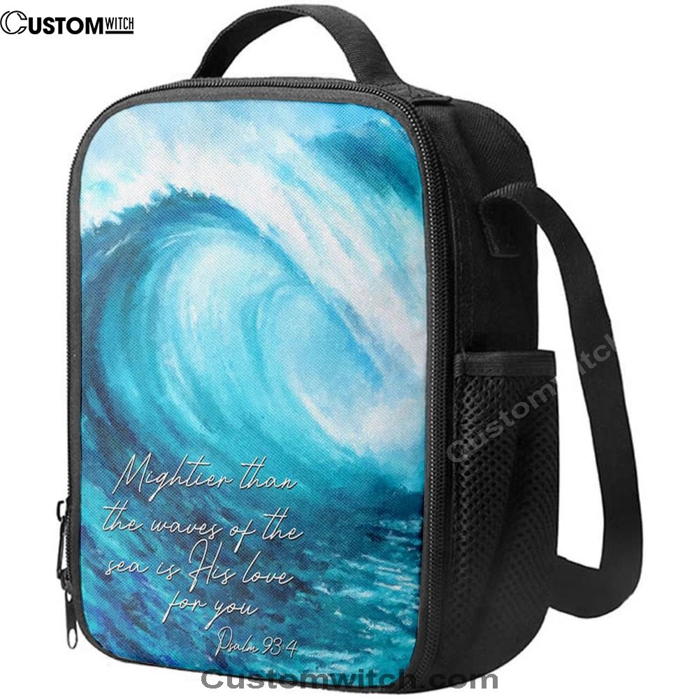 Mightier Than The Waves Of The Sea Lunch Bag, Bible Verse Lunch Bag For Men And Women