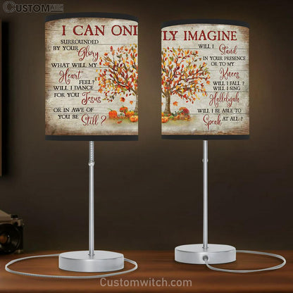Mini Pumpkins I Can Only Imagine Table Lamb Art - Bible Verse Lamb Gift - Christian Bedroom Decor