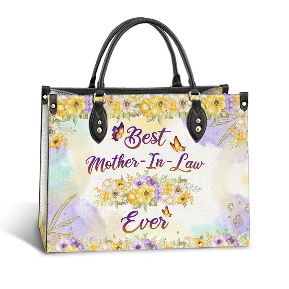 Mom Gift Best Mother In Law Ever Leather Bag, Women's Pu Leather Bag, Best Mother's Day Gifts