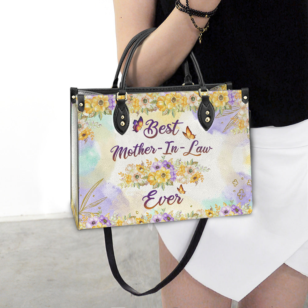 Mom Gift Best Mother In Law Ever Leather Bag, Women's Pu Leather Bag, Best Mother's Day Gifts