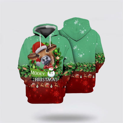 Mooey Christmas All Over Print 3D Hoodie For Men & Women, Christmas Hoodie Cute, Christmas Gift, Christmas Fashion