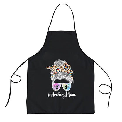 Mother's Day Apron, Archery Mom Of An Archer Mama Messy Bun Archery Mother Apron, Mom Gift, Mother's Day Gift, Funny Apron For Women