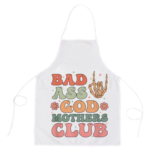 Mother's Day Apron, Bad Ass Godmothers Club Funny Mothers Day Apron, Mom Gift, Mother's Day Gift, Funny Apron For Women