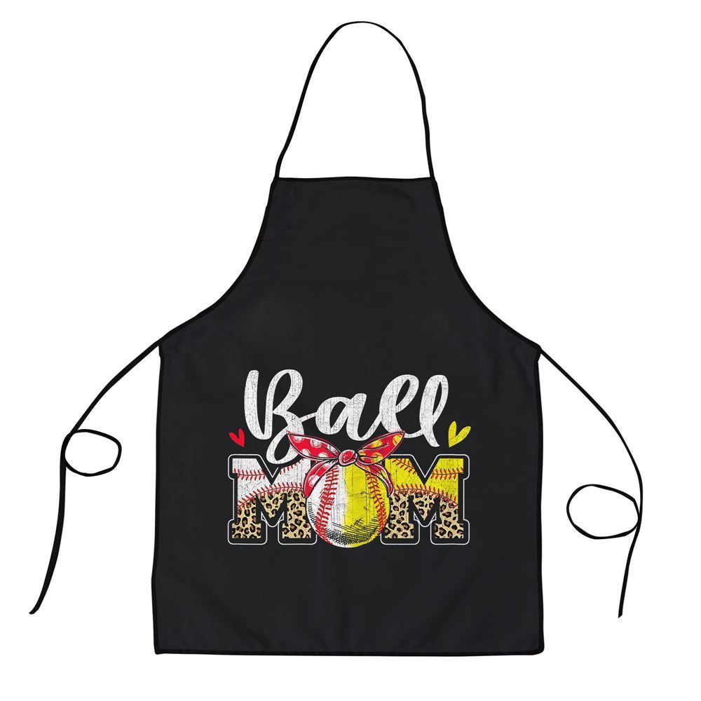 Mother's Day Apron, Ball Mom Baseball Softball Mom Mama Women Mothers Day Apron, Mom Gift, Mother's Day Gift, Funny Apron For Women