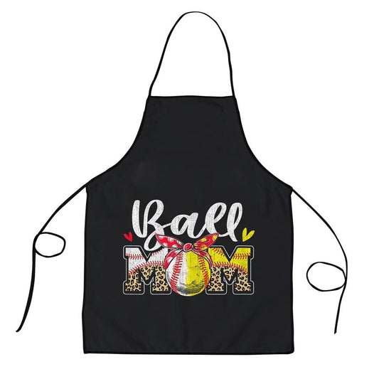 Mother's Day Apron, Ball Mom Baseball Softball Mom Mama Women Mothers Day Apron, Mom Gift, Mother's Day Gift, Funny Apron For Women