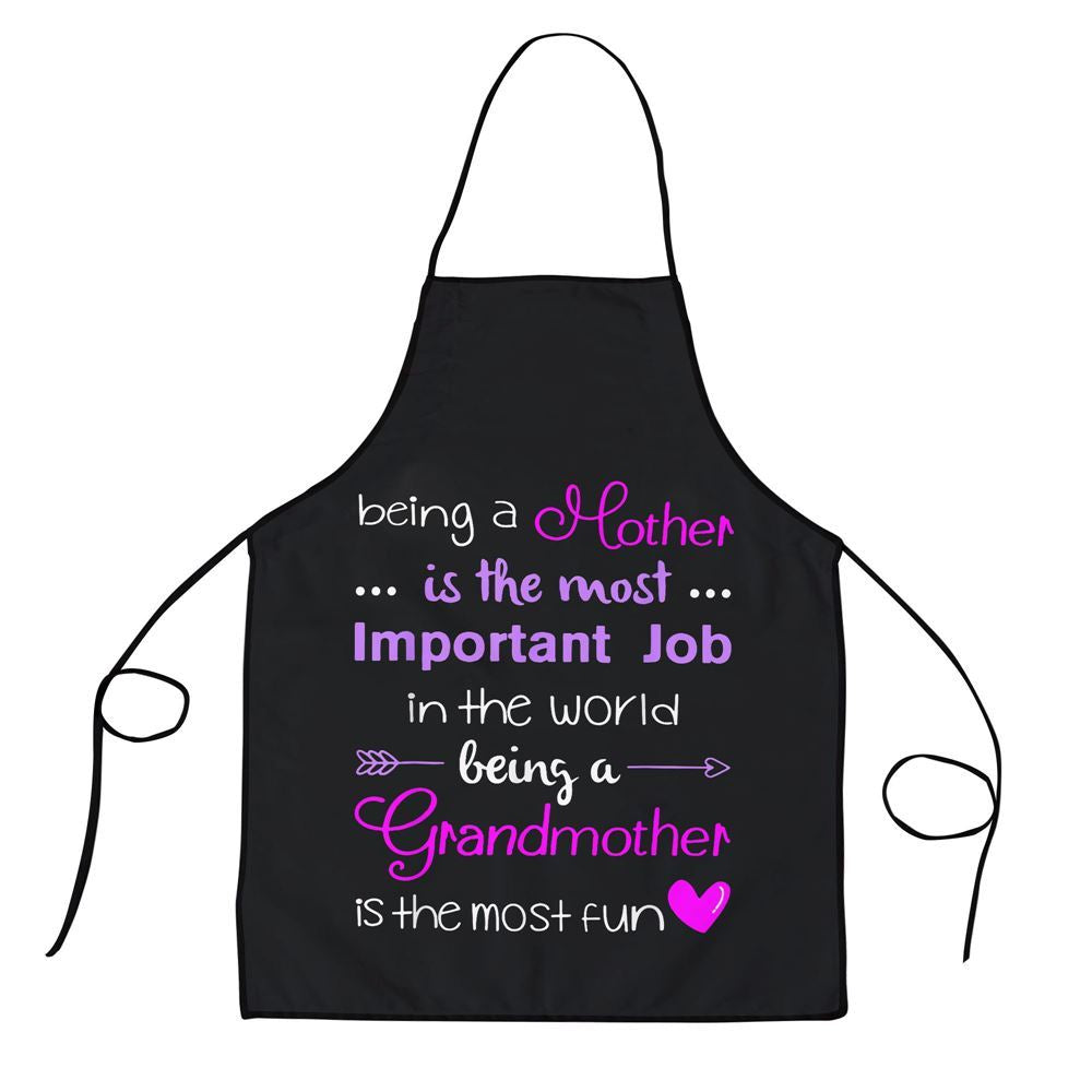 Mother's Day Apron, Being A Mother Is The Most Important Job Mothers Day Apron, Mom Gift, Mother's Day Gift, Funny Apron For Women