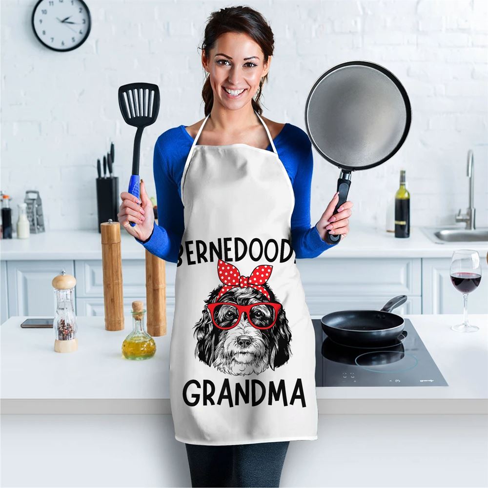 Mother's Day Apron, Bernedoodle Grandma Bernedoodle Dog Nana Mothers Day Apron, Mom Gift, Mother's Day Gift, Funny Apron For Women