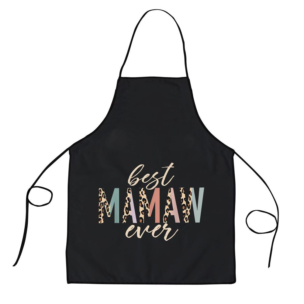 Mother's Day Apron, Best Mamaw Ever Gifts Leopard Print Mothers Day Apron, Mom Gift, Mother's Day Gift, Funny Apron For Women