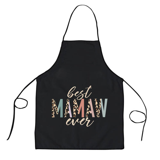 Mother's Day Apron, Best Mamaw Ever Gifts Leopard Print Mothers Day Apron, Mom Gift, Mother's Day Gift, Funny Apron For Women