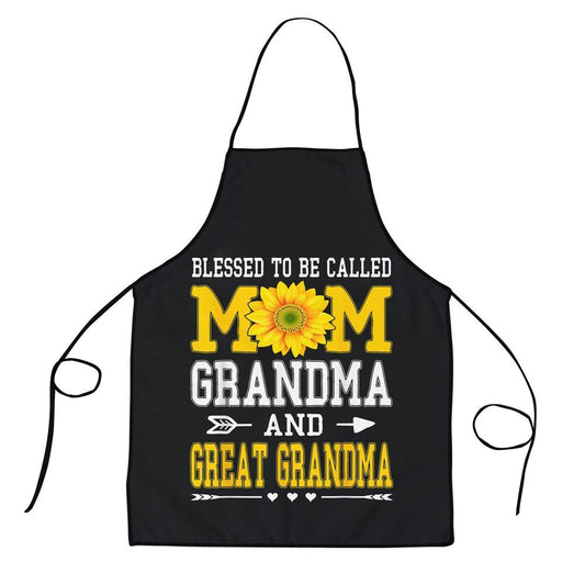 Mother's Day Apron, Blessed To Be Called Mom Grandma Great Grandma Mothers Day Apron, Mom Gift, Mother's Day Gift, Funny Apron For Women
