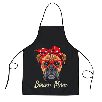 Mother's Day Apron, Boxer Mom Dogs Tee Mothers Day Dog Lovers Gifts For Women Apron, Mom Gift, Mother's Day Gift, Funny Apron For Women