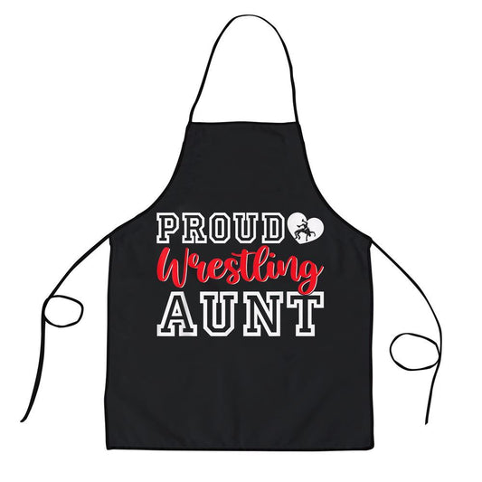 Mother's Day Apron, Cute Proud Wrestling Aunt Mothers Day Christmas Apron, Mom Gift, Mother's Day Gift, Funny Apron For Women
