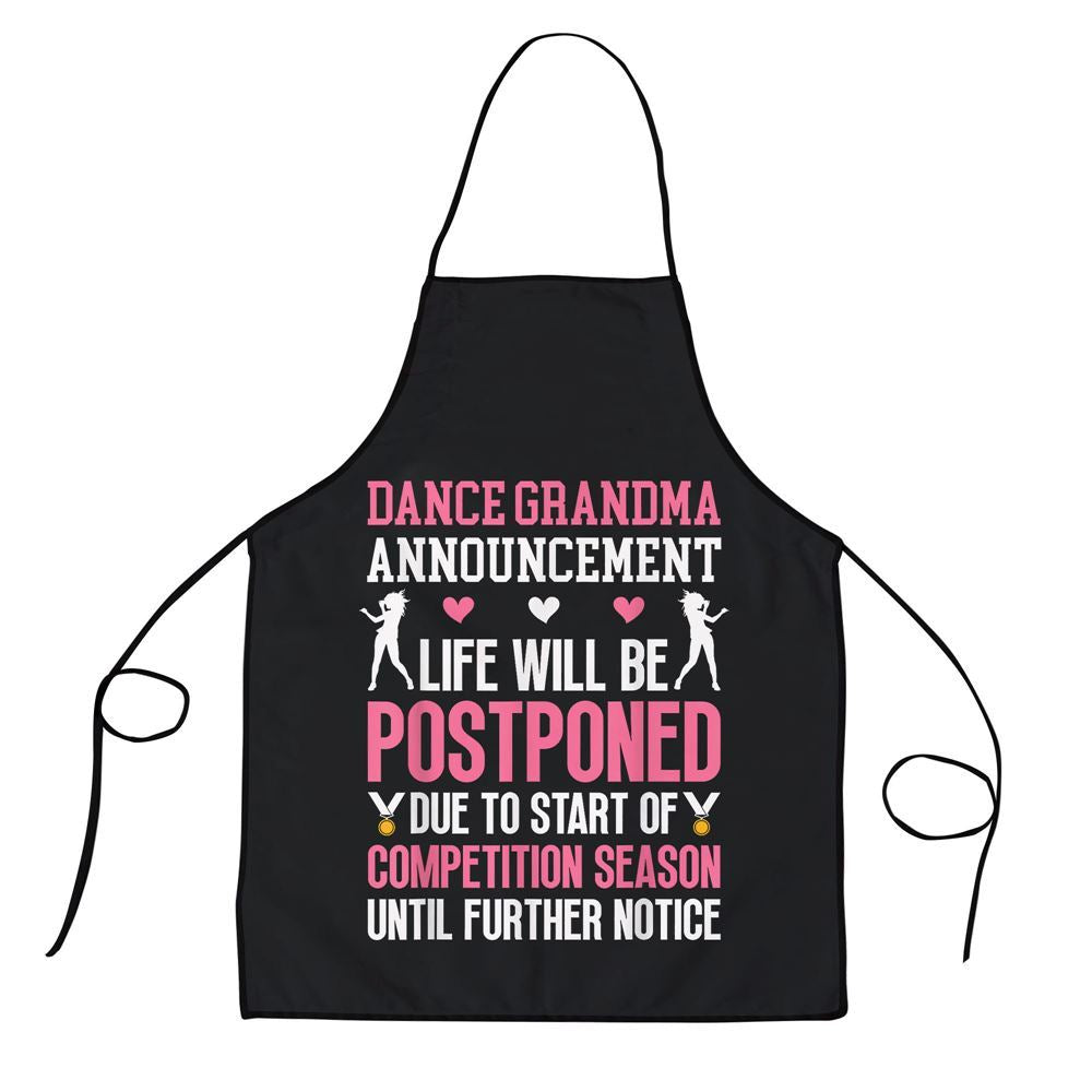 Mother's Day Apron, Dance Grandma Announcement Grandma Of A Dancer Grandmother Apron, Mom Gift, Mother's Day Gift, Funny Apron For Women
