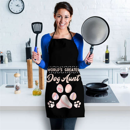 Mother's Day Apron, Dog Lover Worlds Best Aunt Mothers Day Best Aunts Apron, Mom Gift, Mother's Day Gift, Funny Apron For Women