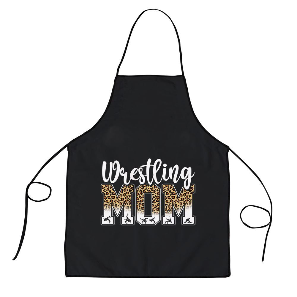 Mother's Day Apron, Funny Leopard Wrestling Mom Women Wrestler Mothers Day Apron, Mom Gift, Mother's Day Gift, Funny Apron For Women