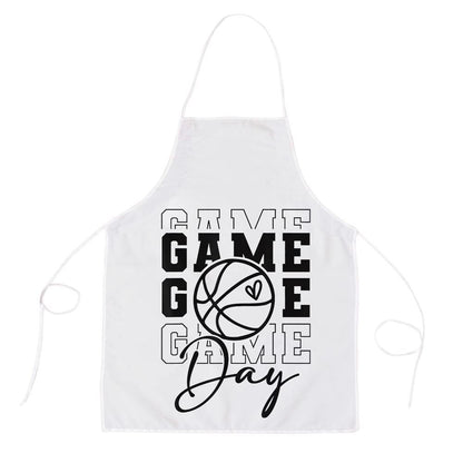 Mother's Day Apron, Game Day Sport Lover Mothers Day Basketball Mom Women Girl Apron, Mom Gift, Mother's Day Gift, Funny Apron For Women