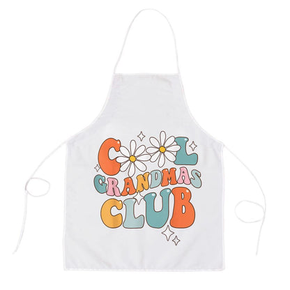 Mother's Day Apron, Groovy Cool Grandmas Club Funny Smile Mothers Day Apron, Mom Gift, Mother's Day Gift, Funny Apron For Women