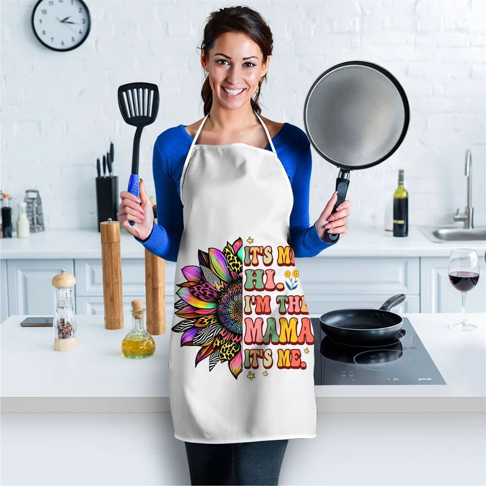 Mother's Day Apron, Groovy Its Me Hi Im The Mama Its Me Tie Dye Mothers Day Apron, Mom Gift, Mother's Day Gift, Funny Apron For Women