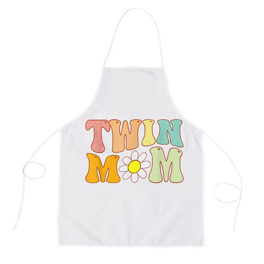Mother's Day Apron, Groovy Twin Mama Funny Mothers Day For New Mom Of Twins Apron, Mom Gift, Mother's Day Gift, Funny Apron For Women