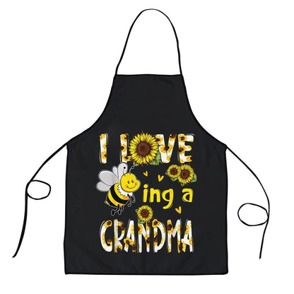 Mother's Day Apron, I Love Being A Grandma Sunflower Bee Mothers Day Apron, Mom Gift, Mother's Day Gift, Funny Apron For Women
