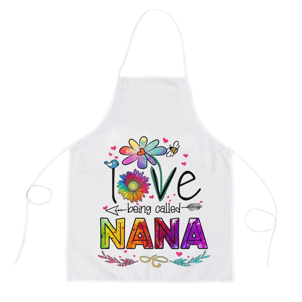 Mother's Day Apron, I Love Being Called Nana Daisy Flower Cute Mothers Day Apron, Mom Gift, Mother's Day Gift, Funny Apron For Women