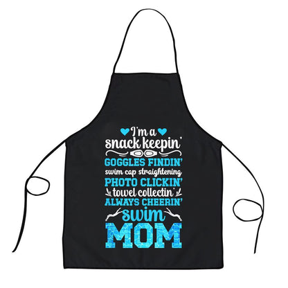 Mother's Day Apron, Im A Swim Mom Of A Swimmer Mom Swimming Mother Swim Mama Apron, Mom Gift, Mother's Day Gift, Funny Apron For Women