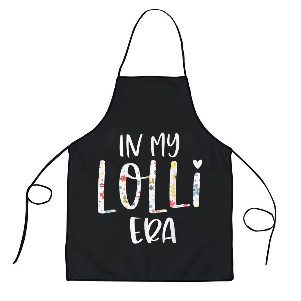 Mother's Day Apron, In My Lolli Era Flower Letter Floral Cute Gifts For Lolli Apron, Mom Gift, Mother's Day Gift, Funny Apron For Women