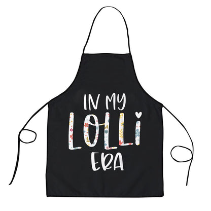 Mother's Day Apron, In My Lolli Era Flower Letter Floral Cute Gifts For Lolli Apron, Mom Gift, Mother's Day Gift, Funny Apron For Women