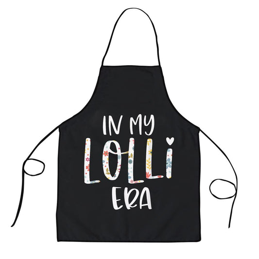 Mother's Day Apron, In My Lolli Era Flower Letter Floral Cute Gifts For Lolli Apron, Mom Gift, Mother's Day Gift, Funny Apron For Women