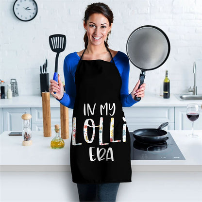 Mother's Day Apron, In My Lolli Era Flower Letter Floral Cute Gifts For Lolli Apron, Mom Gift, Mother's Day Gift, Funny Apron For Women