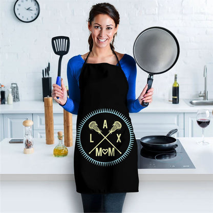 Mother's Day Apron, Lax Mom Lacrosse Mothers Day Lax Mum Graphic Apron, Mom Gift, Mother's Day Gift, Funny Apron For Women