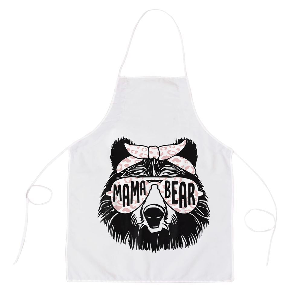 Mother's Day Apron, Mama Bear Face Sunglasses Mother Mom Mommy Mothers Day Apron, Mom Gift, Mother's Day Gift, Funny Apron For Women