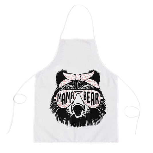 Mother's Day Apron, Mama Bear Face Sunglasses Mother Mom Mommy Mothers Day Apron, Mom Gift, Mother's Day Gift, Funny Apron For Women