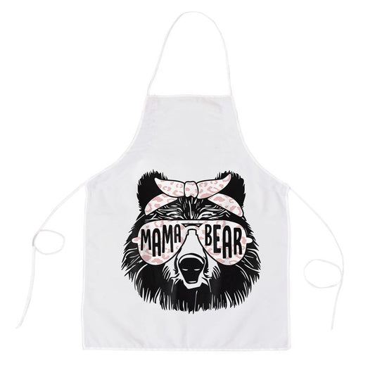 Mother's Day Apron, Mama Bear Face Sunglasses Mother Mothers Day Gift Apron, Mom Gift, Mother's Day Gift, Funny Apron For Women
