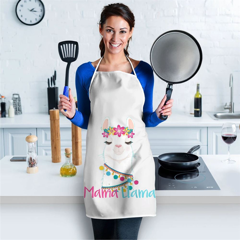Mother's Day Apron, Mama Llama Funny Mothers Day Shirt For Women Mom Love Llama Apron, Mom Gift, Mother's Day Gift, Funny Apron For Women