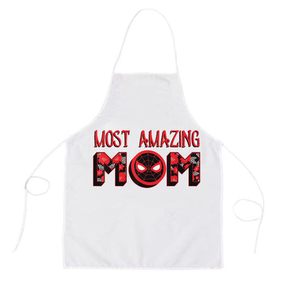 Mother's Day Apron, Marvel Mothers Day Spiderman Most Amazing Mom Apron, Mom Gift, Mother's Day Gift, Funny Apron For Women