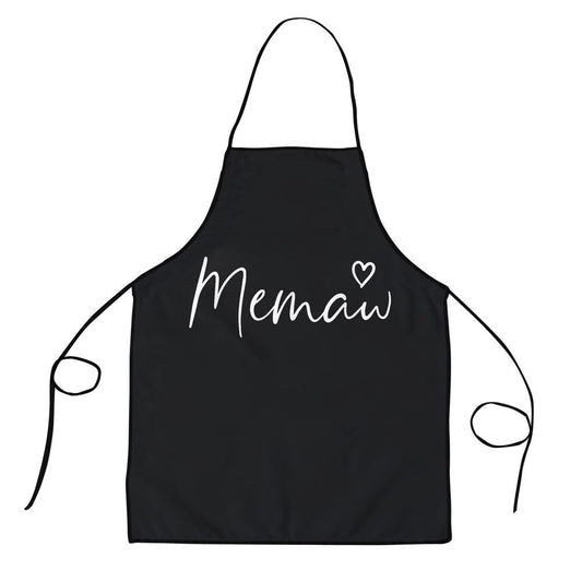 Mother's Day Apron, Memaw Gifts For Women Grandma Heart Mothers Day Memaw Apron, Mom Gift, Mother's Day Gift, Funny Apron For Women