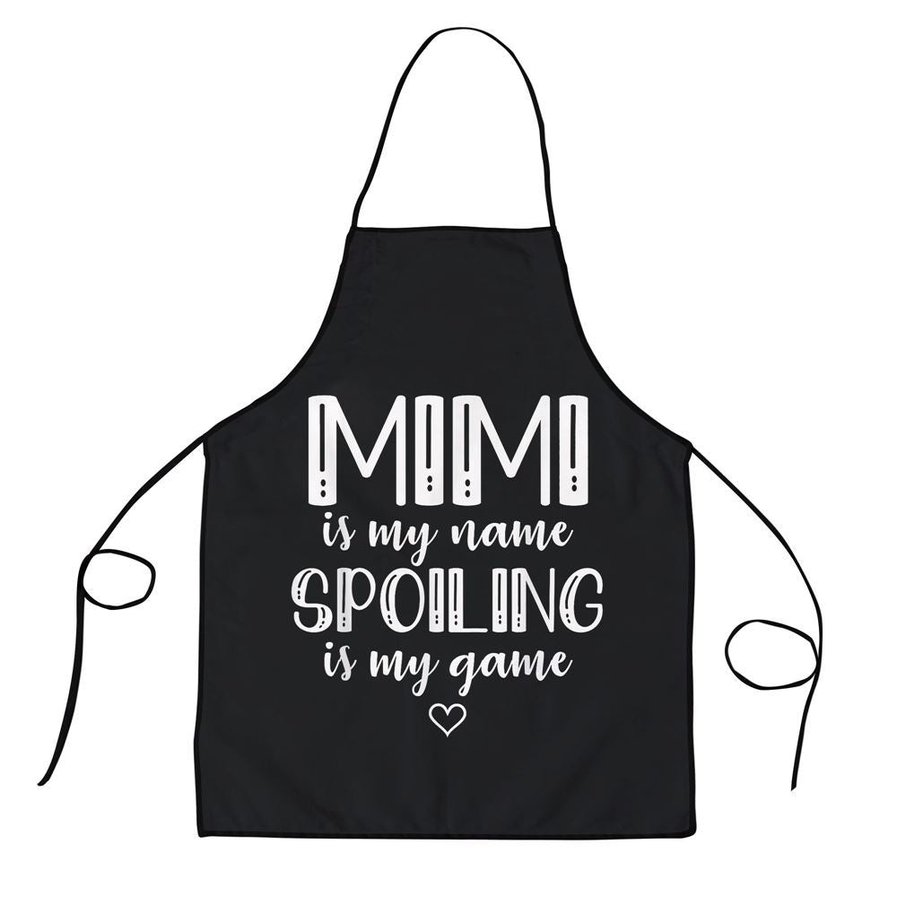Mother's Day Apron, Mimi Is My Name Spoiling Is My Game Funny Mothers Day Apron, Mom Gift, Mother's Day Gift, Funny Apron For Women